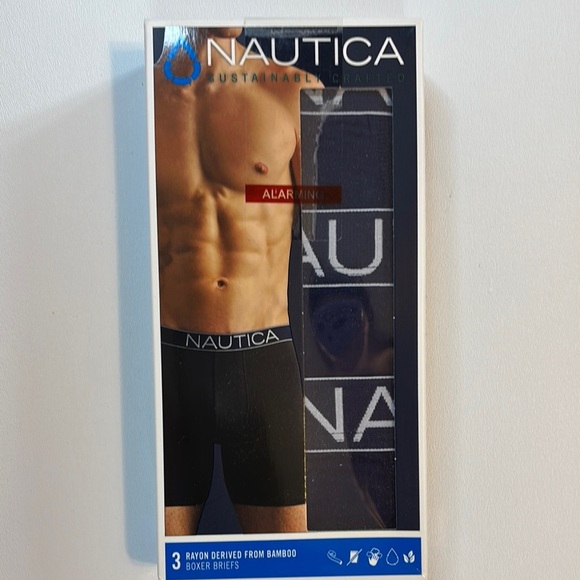Nautica Boxer Briefs Men’s Sustainably Crafted Three Pack - Picture 1 of 3